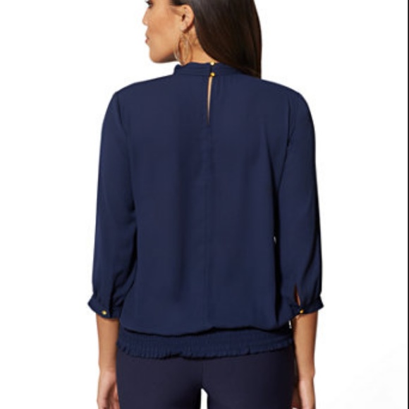 NWT- NY&CO MOCK-NECK BLOUSE - Picture 4 of 10